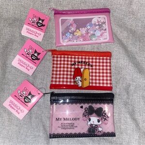 Sanrio My Melody Kuromi Anniversary coin pouch purse card holder bundle
